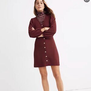 NWT Madewell Texture & Thread Crepe Balloon-sleeve Dress